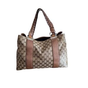 Gucci Brown Monogram Tote Bag